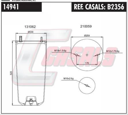 Casals B2356 Boot, air suspension B2356