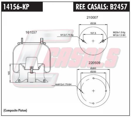 Casals B2457 Boot, air suspension B2457