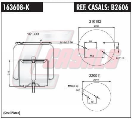 Casals B2606 Boot, air suspension B2606