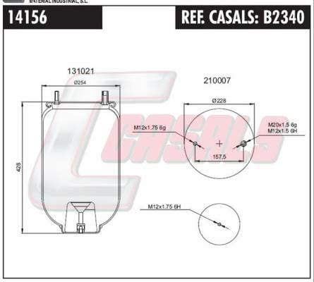 Casals B2340 Boot, air suspension B2340