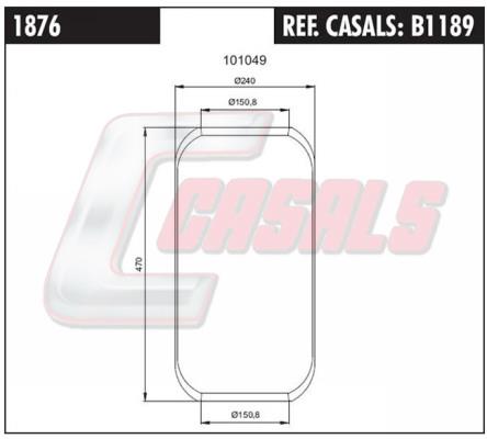 Casals B1189 Boot, air suspension B1189