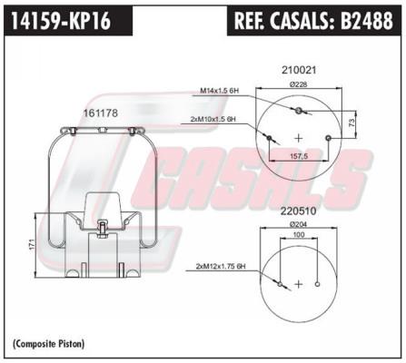 Casals B2488 Boot, air suspension B2488