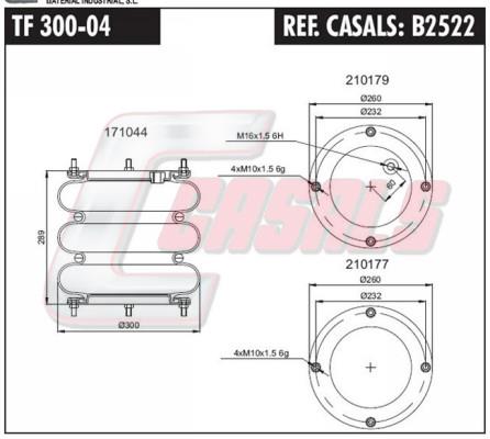 Casals B2522 Boot, air suspension B2522