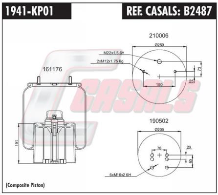Casals B2487 Boot, air suspension B2487