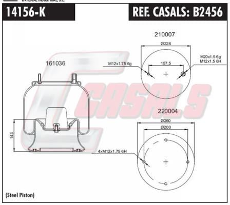 Casals B2456 Boot, air suspension B2456