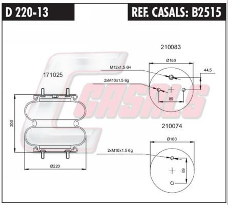 Casals B2515 Boot, air suspension B2515