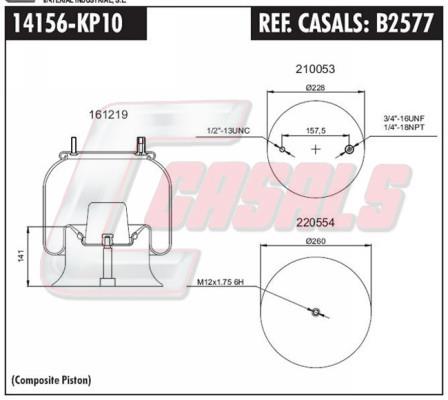 Casals B2577 Boot, air suspension B2577