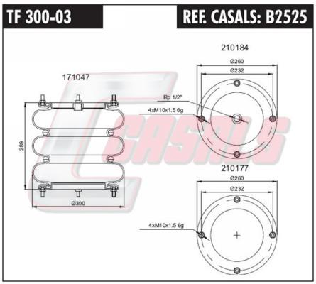 Casals B2525 Boot, air suspension B2525