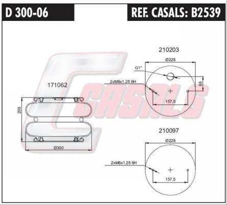 Casals B2539 Boot, air suspension B2539