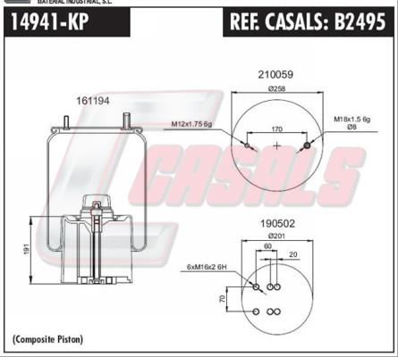 Casals B2495 Boot, air suspension B2495