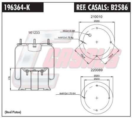 Casals B2586 Boot, air suspension B2586