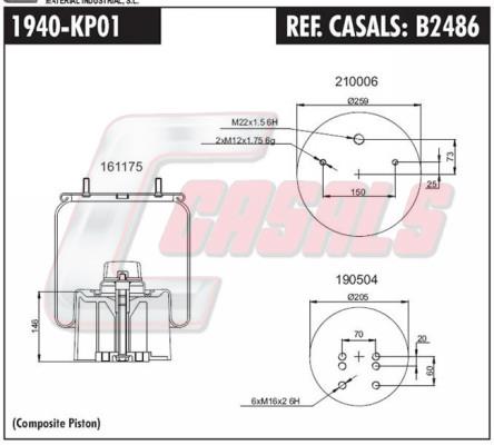 Casals B2486 Boot, air suspension B2486