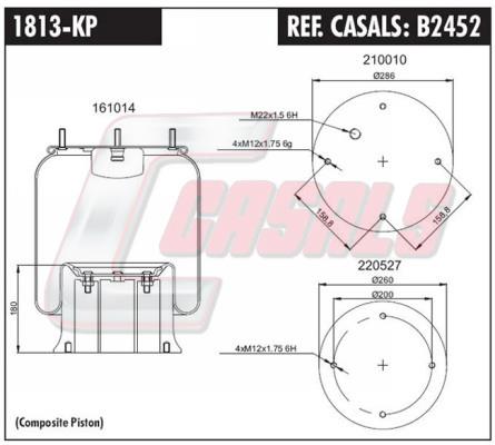 Casals B2452 Boot, air suspension B2452