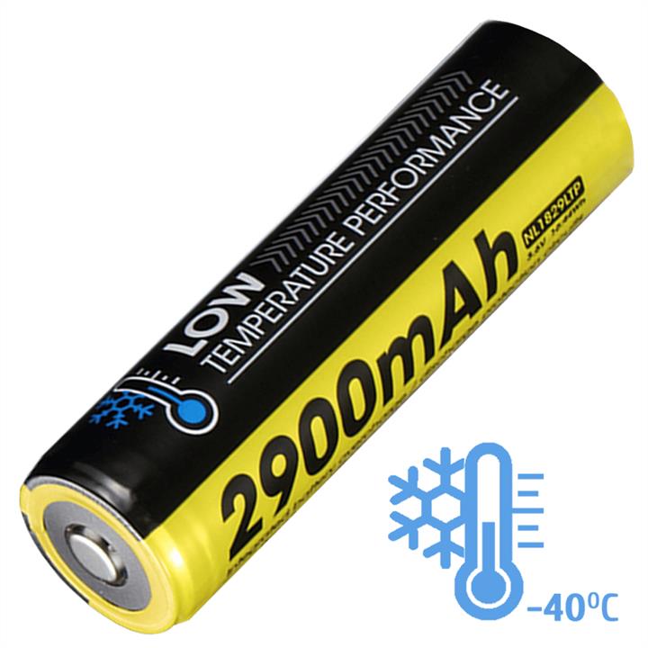 Nitecore NL1829LTP Lithium battery Li-Ion 18650, 3.6V (2900mAh, -40°C), protected NL1829LTP