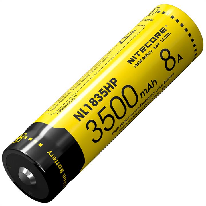 Nitecore NL1835HP Lithium battery Li-Ion 18650, 3.6V (8A, 3500mAh), protected NL1835HP