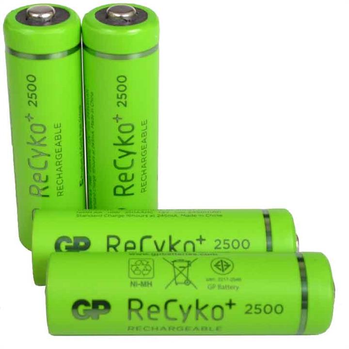 GP Batteries 25-1069 Battery Ni-MH AA GP ReCyko, 1.2V (2500mAh), 4 pcs. 251069