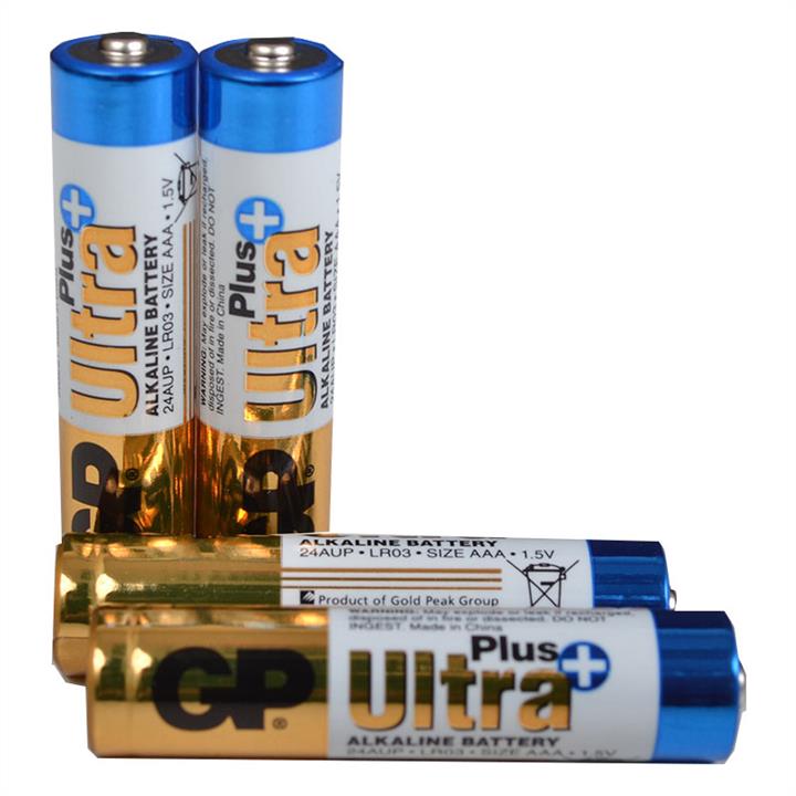 GP Batteries 25-1062 Battery Alkaaline AAA Ultra plus (24AUPHM-2UE4, LR03, AUP) GP 1.5V, 4 pcs. 251062