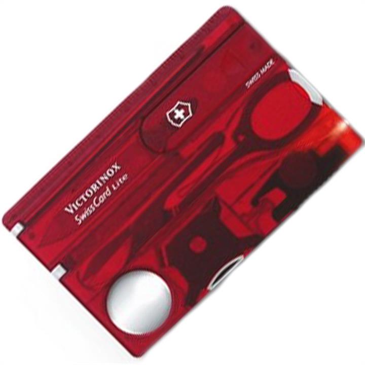 Victorinox 0.7300.Т Swisscard Lite Kit (82x54x4mm, 13 functions), red transparent 07300