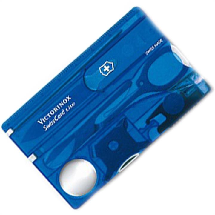 Victorinox 0.7322.Т2 Swisscard Lite Kit (82x54x4mm, 13 functions), blue transparent 073222