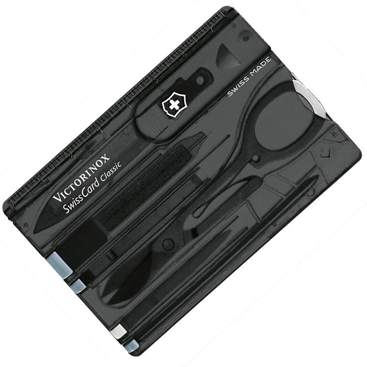Victorinox 0.7333.T3 Swisscard Lite Kit with flashlight (82x54x4mm, 12 functions), black 07333T3