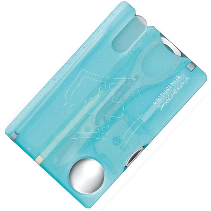 Victorinox 0.7240.Т21 Swisscard Nailcare Kit (82x54x4mm, 13 functions), blue 0724021
