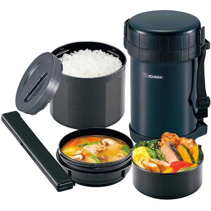 Zojirushi Lunch set (3 containers + sticks), black – price