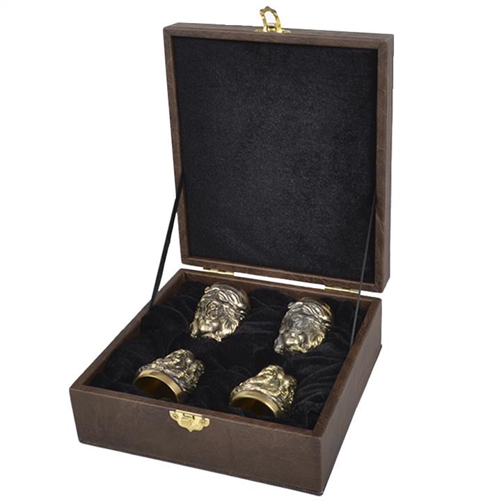 Masterkrami 150-1028 Handmade set Kazak (4 glasses x 30ml), bronze, in a gift case 1501028