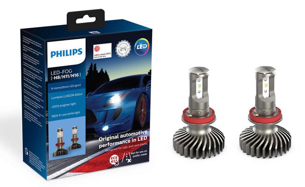 Philips 11366XUWX2 LED bulbs kit Philips X-TremeUltinon LED +250% H8/H11/H16 12V 25W 5800K (2 pc.) 11366XUWX2