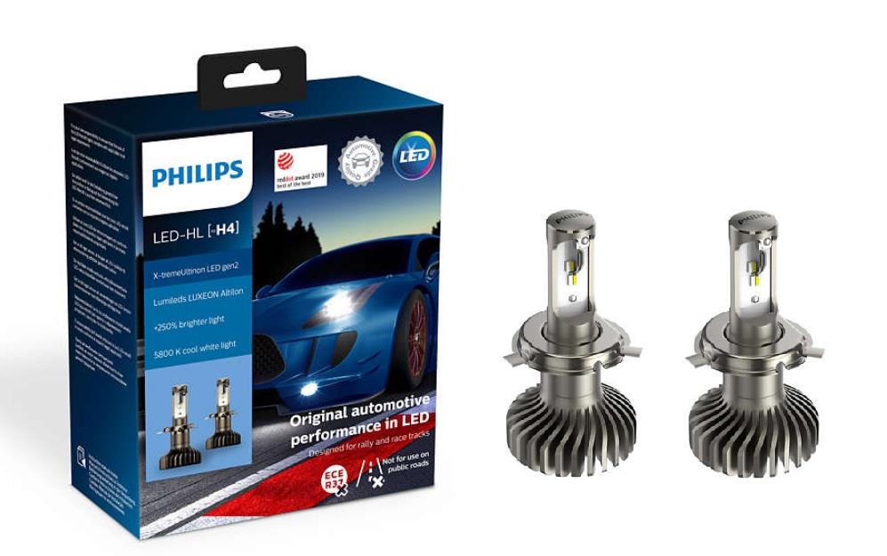 Philips 11342XUWX2 LED bulbs kit Philips X-TremeUltinon LED +250% H4 12V 25W 5800K (2 pc.) 11342XUWX2