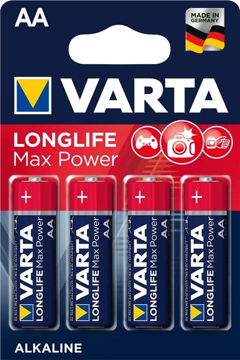 Varta 04706101404 Battery Longlife Max Power AA BLI 4 Alkaline 04706101404