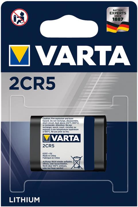 Varta 06203301401 Battery 2CR5 BLI 1 Lithium 06203301401