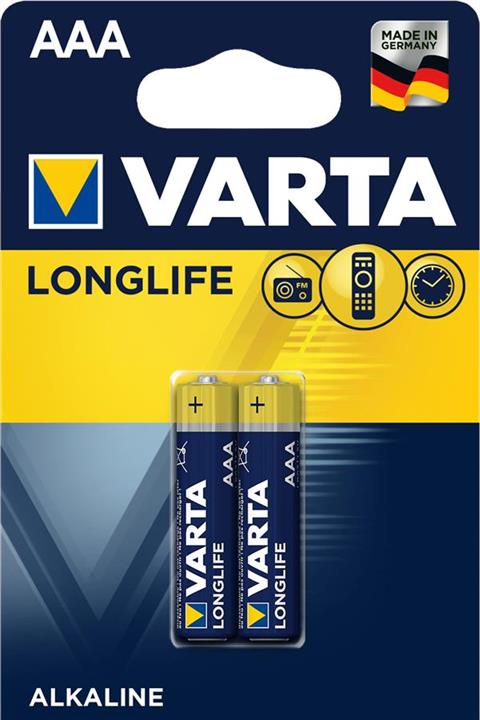 Varta 04103101412 Battery Longlife AAA BLI 2 Alkaline 04103101412