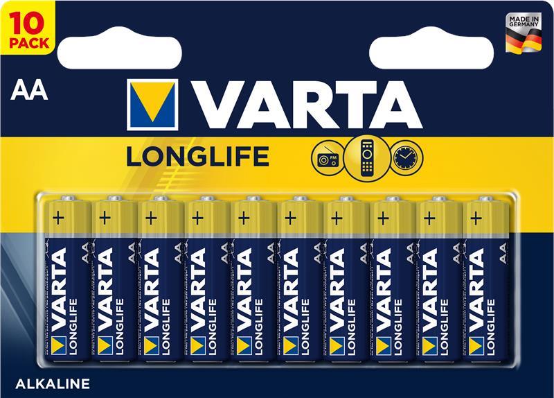 Varta 04106101461 Battery Longlife AA BLI 10 Alkaline 04106101461