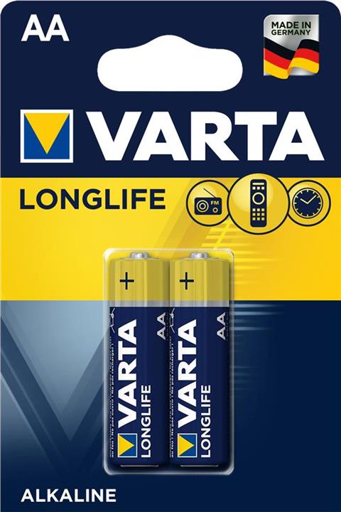 Varta 04106101412 Battery Longlife AA BLI 2 Alkaline 04106101412