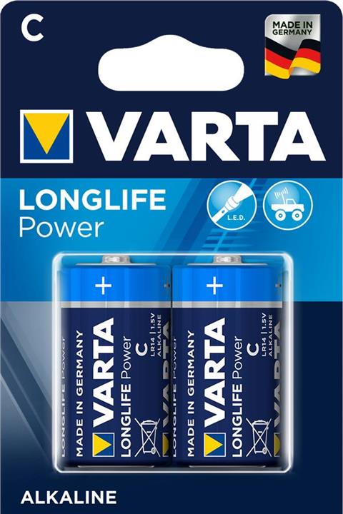 Varta 04914121412 Battery Longlife Power C BLI 2 Alkaline 04914121412