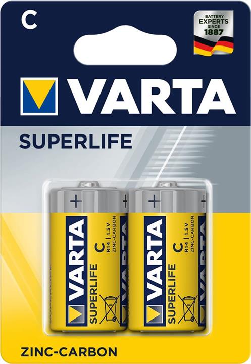 Varta 02014101412 Battery Superlife C BLI 2 Zinc-Carbon 02014101412