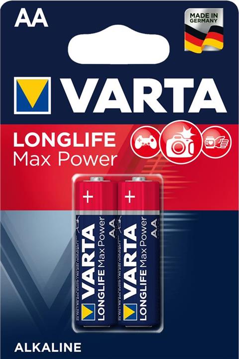 Varta 04706101412 Battery Longlife Max Power BLI 2 Alkaline 04706101412