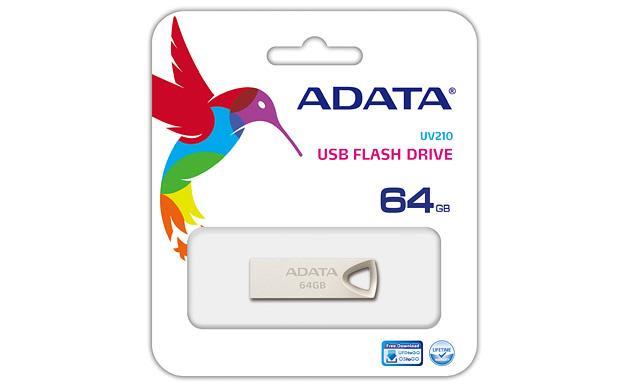 ADATA AUV210-64G-RGD Flash A-DATA USB 2.0 AUV 210 64Gb Golden AUV21064GRGD