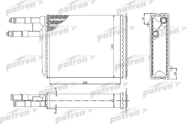 Patron PRS2081 Heat exchanger, interior heating PRS2081