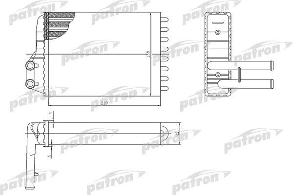 Patron PRS2016 Heat exchanger, interior heating PRS2016