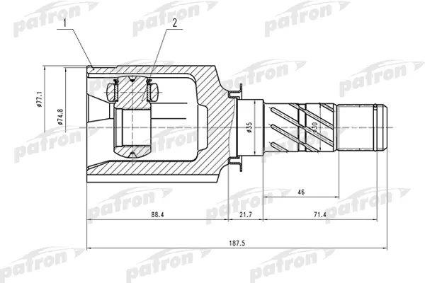 Patron PCV1556 CV joint PCV1556