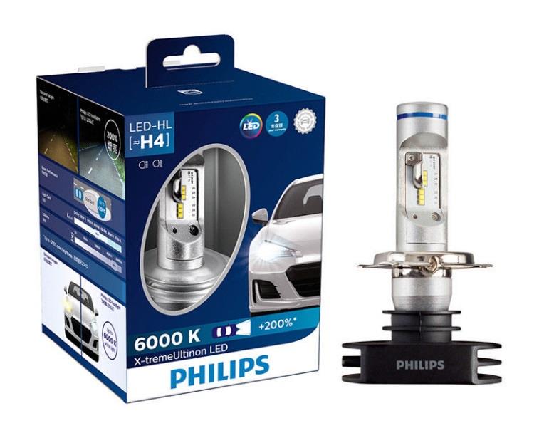 Philips 12953BWX2 LED bulbs kit Philips X-TremeUltinon LED H4 12V 9,3W 6300K (2 pc.) 12953BWX2