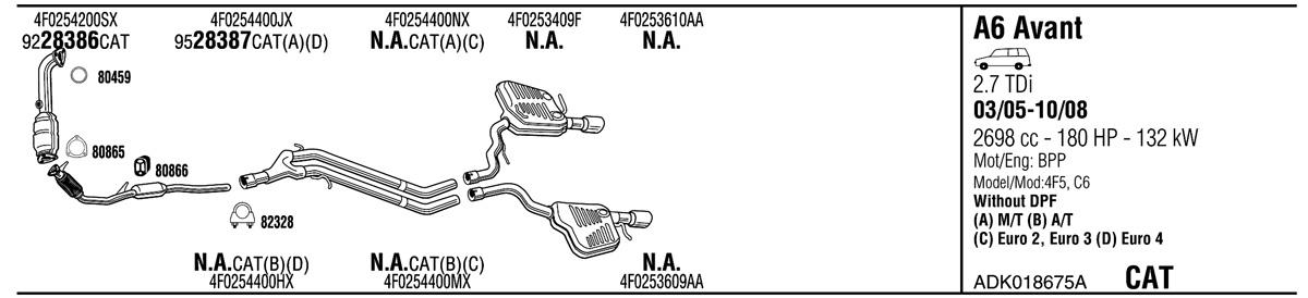 Walker ADK018675A Exhaust system ADK018675A