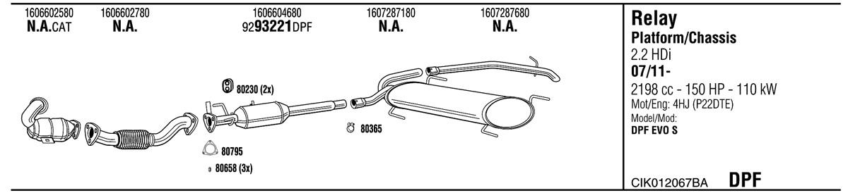 Walker CIK012067BA Exhaust system CIK012067BA