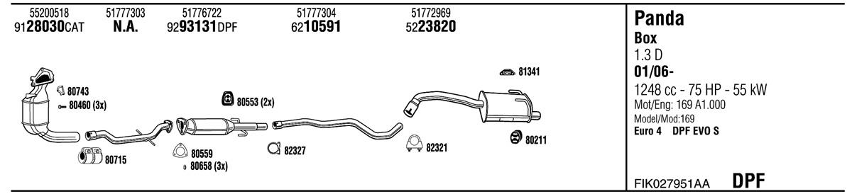 Walker FIK027951AA Exhaust system FIK027951AA