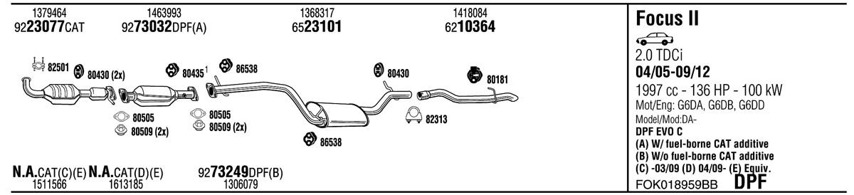 Walker FOK018959BB Exhaust system FOK018959BB