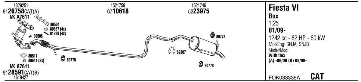 Walker FOK033335A Exhaust system FOK033335A