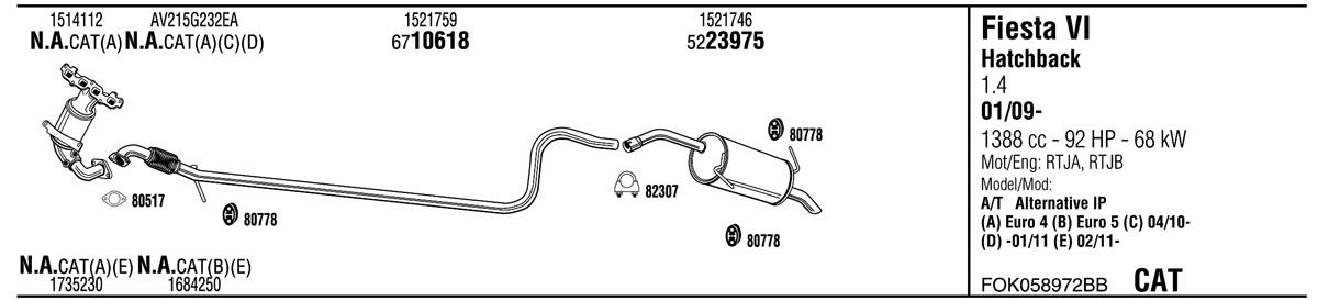 Walker FOK058972BB Exhaust system FOK058972BB