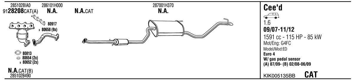 Walker KIK005135BB Exhaust system KIK005135BB