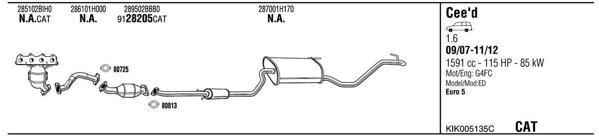 Walker KIK005135C Exhaust system KIK005135C